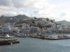 naxos town from the ferry